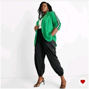 Future Collective with Kahlana Barfield Brown Women's Tie-Front Blazer